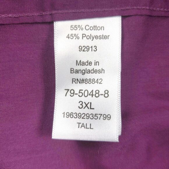 KingSize Shirt Mens 3XL Tall Short Sleeve Button Up Pockets Casual Big Tall - Picture 6 of 8